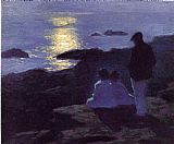 Edward Henry Potthast Famous Paintings - A Summer's Night